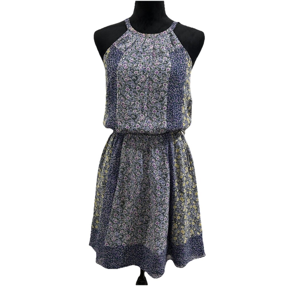 Joie Makana Womens Sz 2P Dress Floral Print Sleeveless Halter Style Pullover